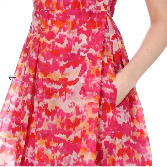 Whistles WATERCOLOUR ORGANZA DRESS size 2 - Picture 7 of 11